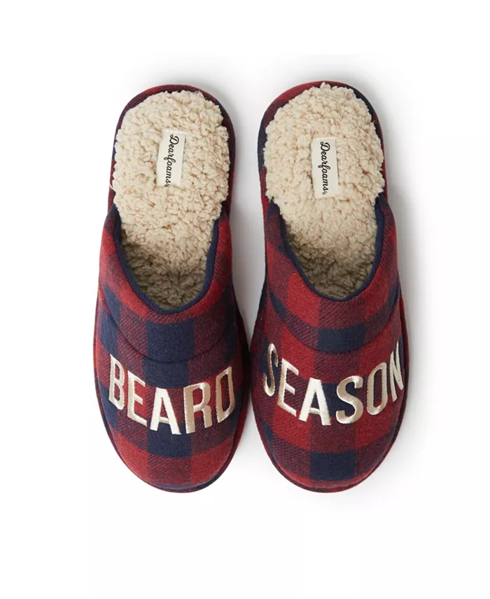 

Мужские тапочки Tyler Novelty Holiday Christmas Scuff Dearfoams, красный