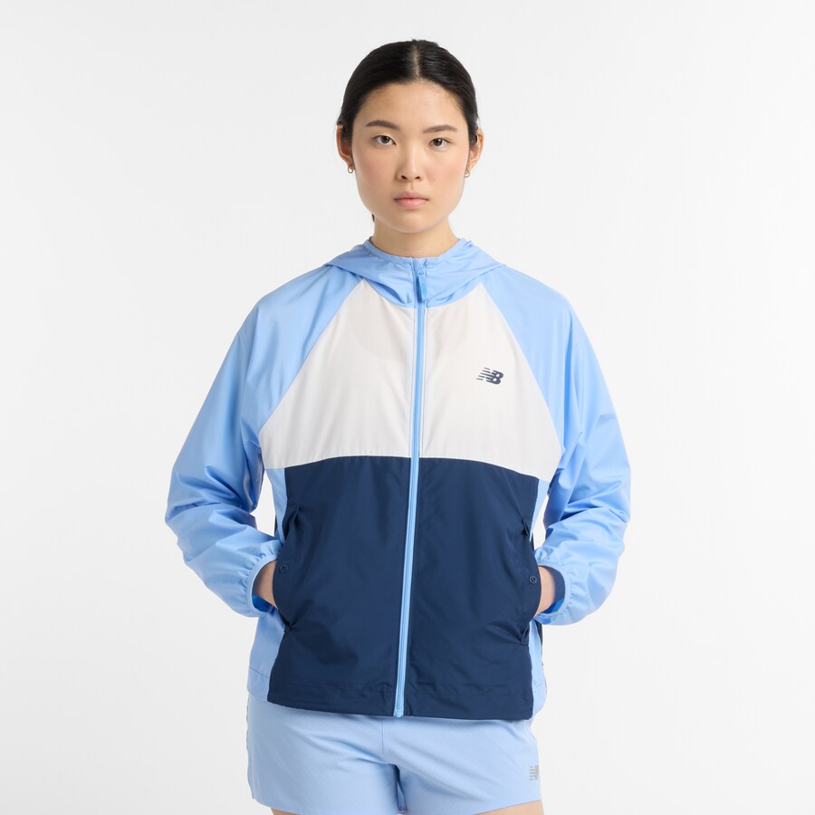 

Спортивная куртка new balance Athletics, цвет marine blue/Sky blue