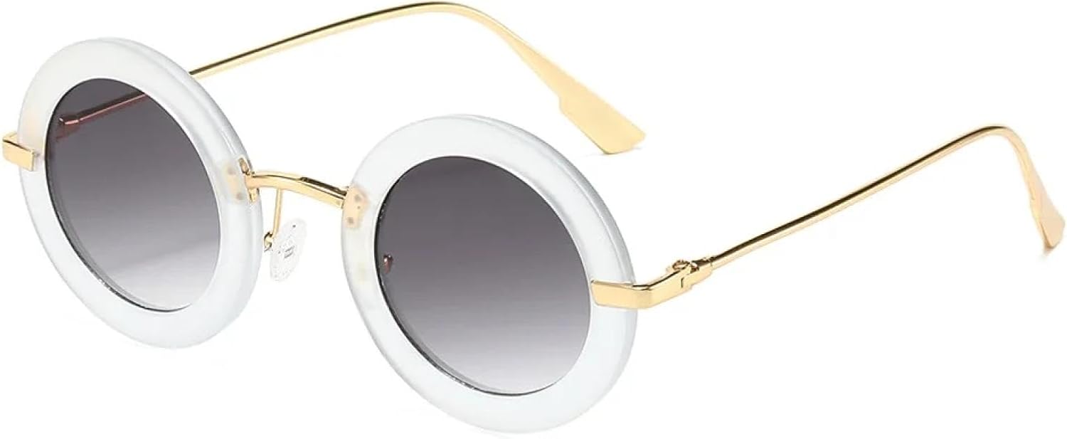 

Солнцезащитные очки с защитой от УФ-излучения UV400 | Круглая легкая оправа | Для женщин и мужчин | Для занятий спортом на открытом воздухе и вождения DSVIGF, Transparent