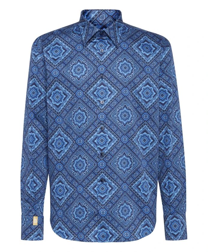 

Рубашка «Милано» с узором «пейсли» Billionaire, синий