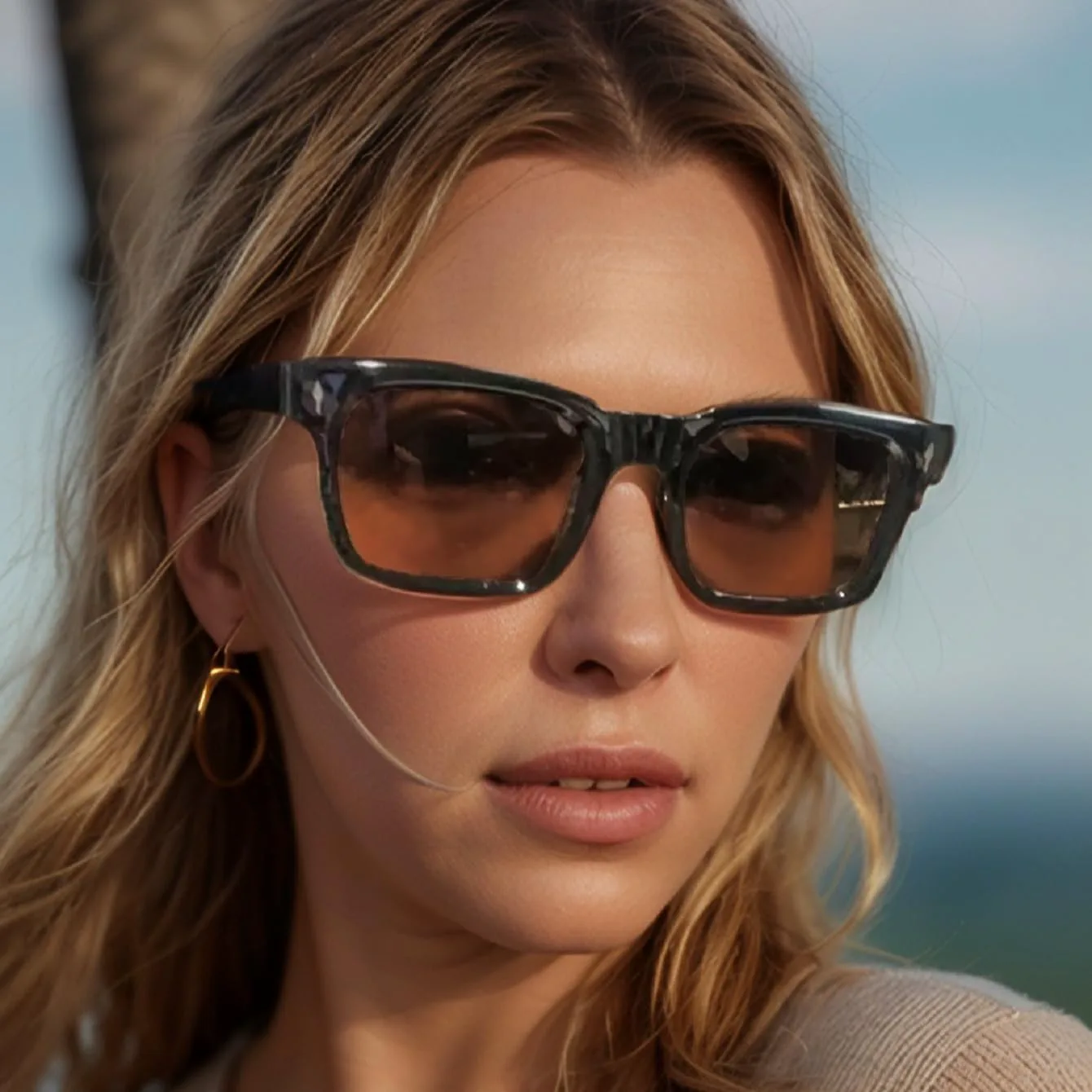 

Солнцезащитные очки в стиле ретро квадратной формы для женщин и мужчин, массивная черная оправа с металлическими вставками, защита UV400, коричневые линзы ENSARJOE