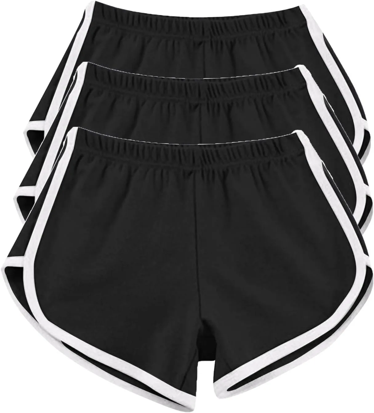 

3 Pack Dolphin Shorts для женщин летние спортивные с высокой талией