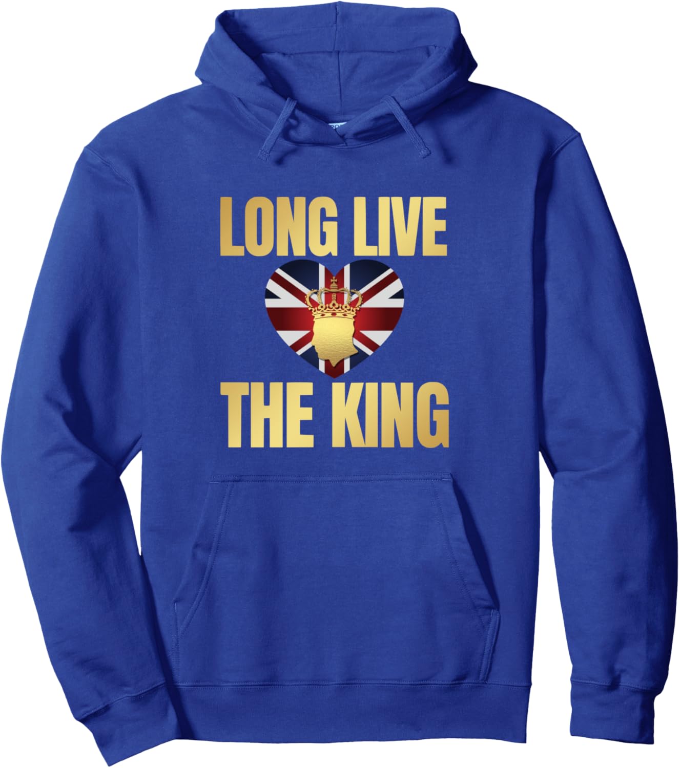 

Длинная толстовка Long Live The King Of England! God Save The King! Long Live The King!, синий