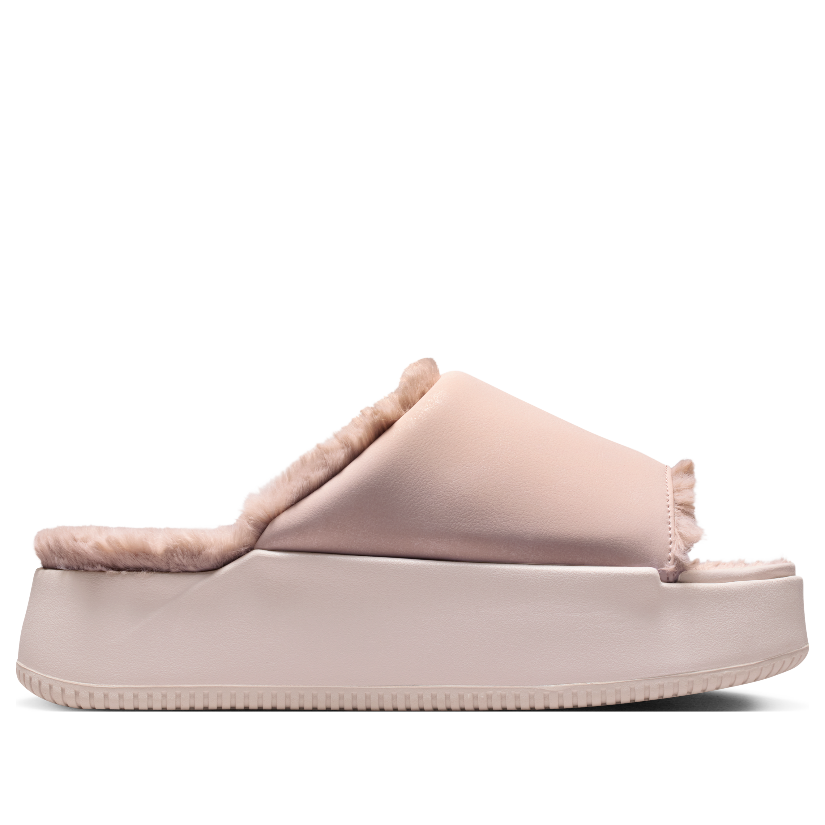 (WMNS) Nike Calm Elevation Fur Slide 'Silt Red Malt' — фото 4