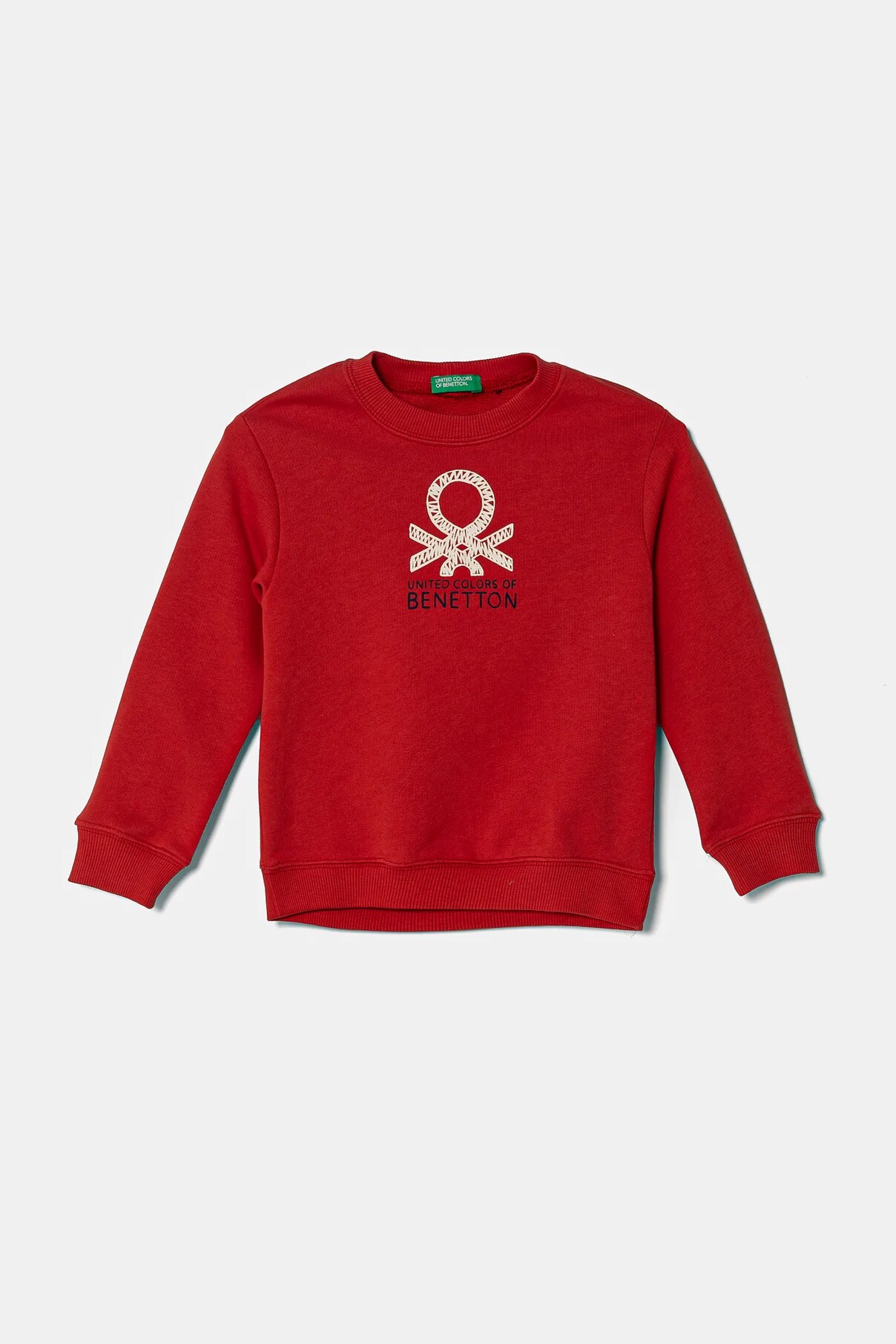 

Детская хлопковая толстовка United Colors Of Benetton, красный