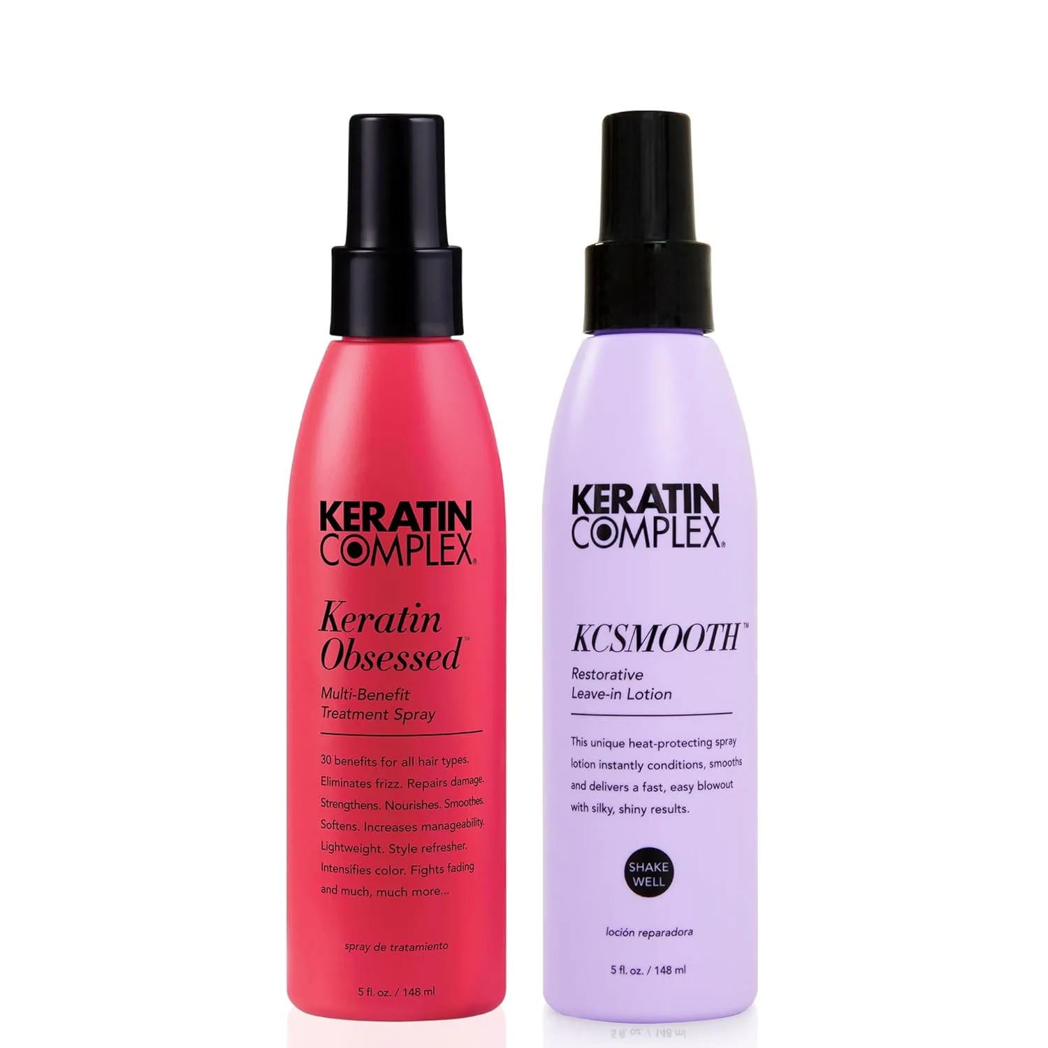 Набор для укладки волос Keratin Complex - Blow Dry Essential Smooth Kit - Keratin Obsessed, 140 мл + несмываемый лосьон KCSMOOTH, 140 мл