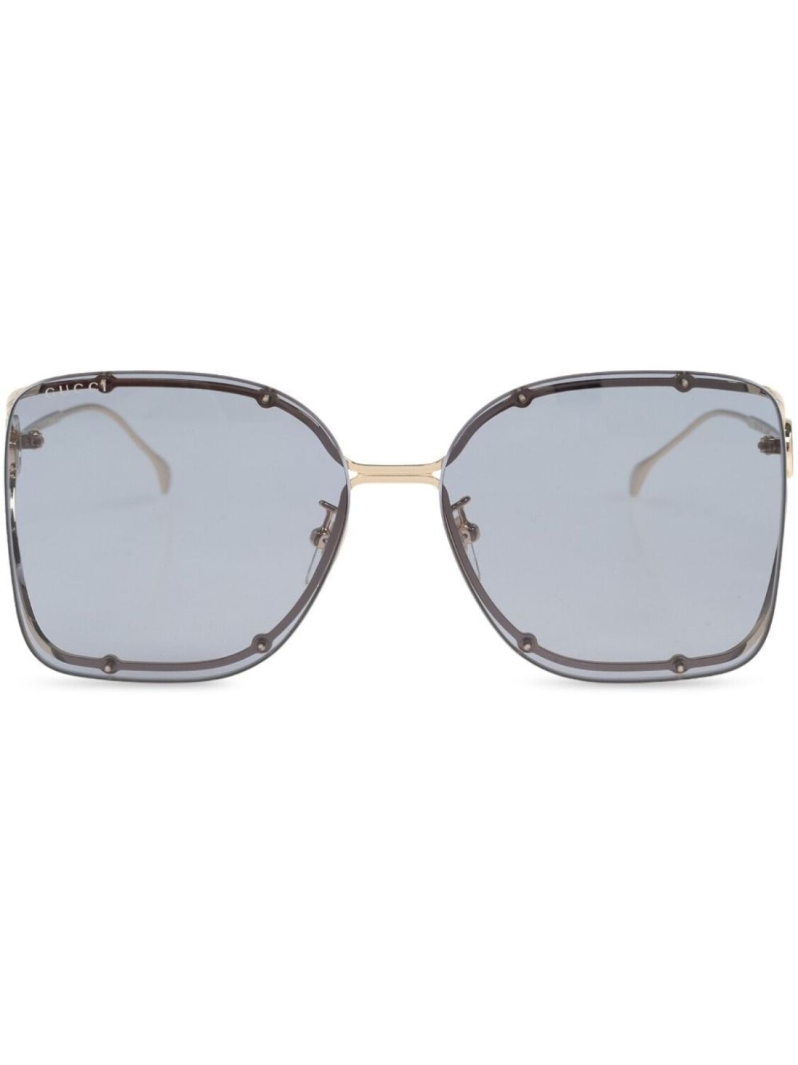 

Gucci Eyewear солнцезащитные очки в квадратной оправе, золотистый