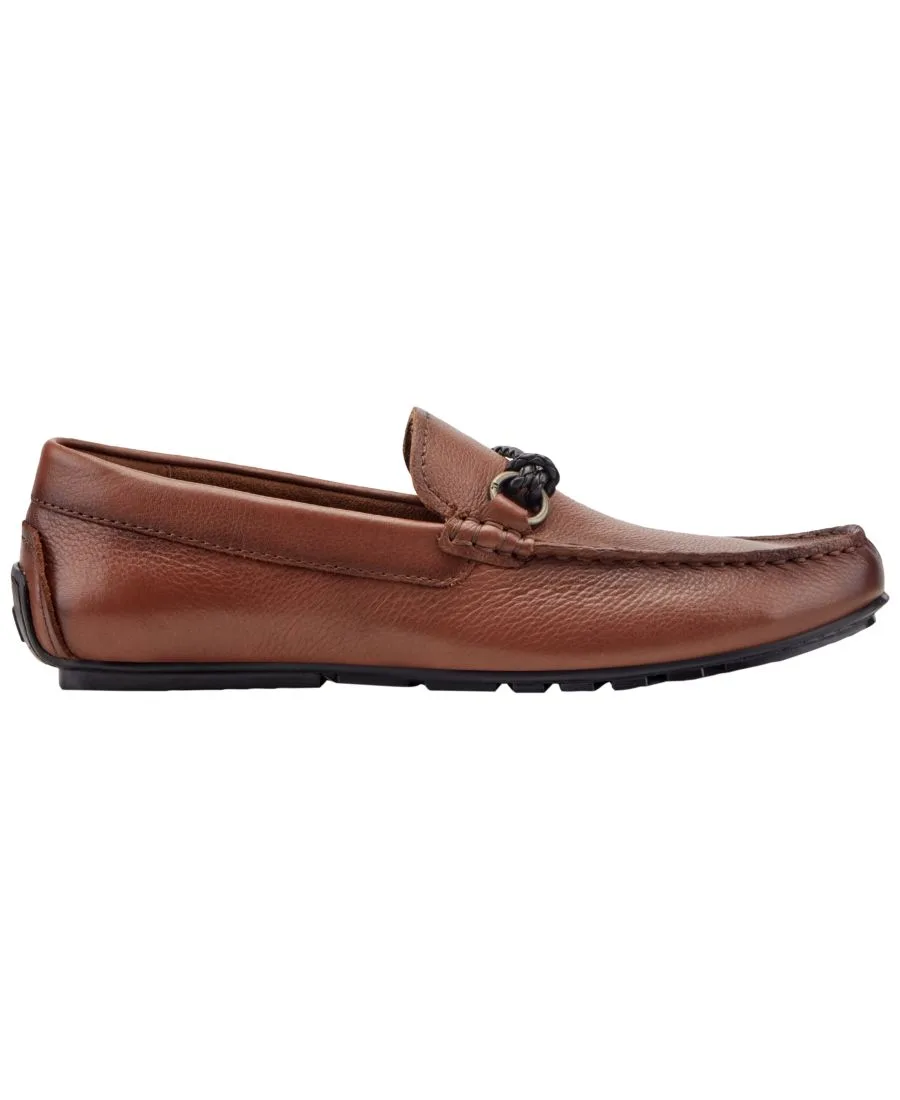 Мужские повседневные лоферы Dominic без шнурков Kenneth Cole New York, Cognac Leather — фото 2