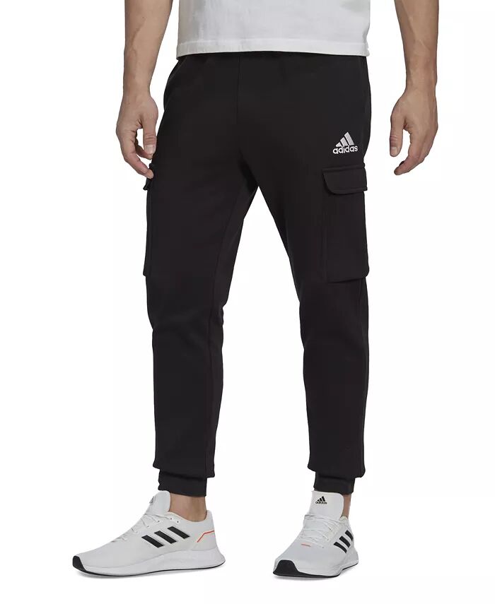 

Мужские флисовые брюки-карго Essentials Regular Tapered-Fit adidas, черный