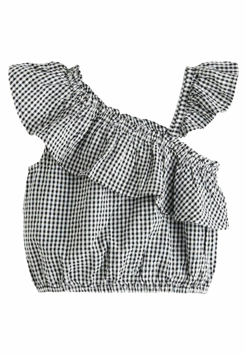 

Блузка ONE-SHOULDER FRILL REGULAR FIT Next, цвет black white gingham