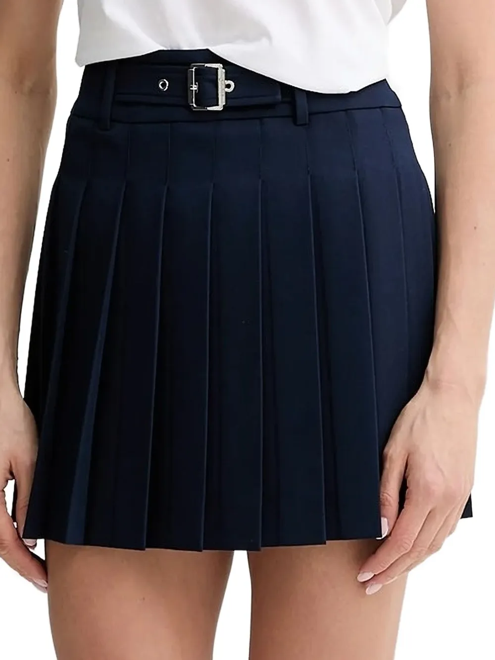 

Юбка мини с поясом и складками LIU JO, синий