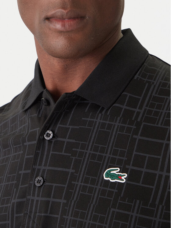 Поло regular fit DH4777 Lacoste, черный — фото 4
