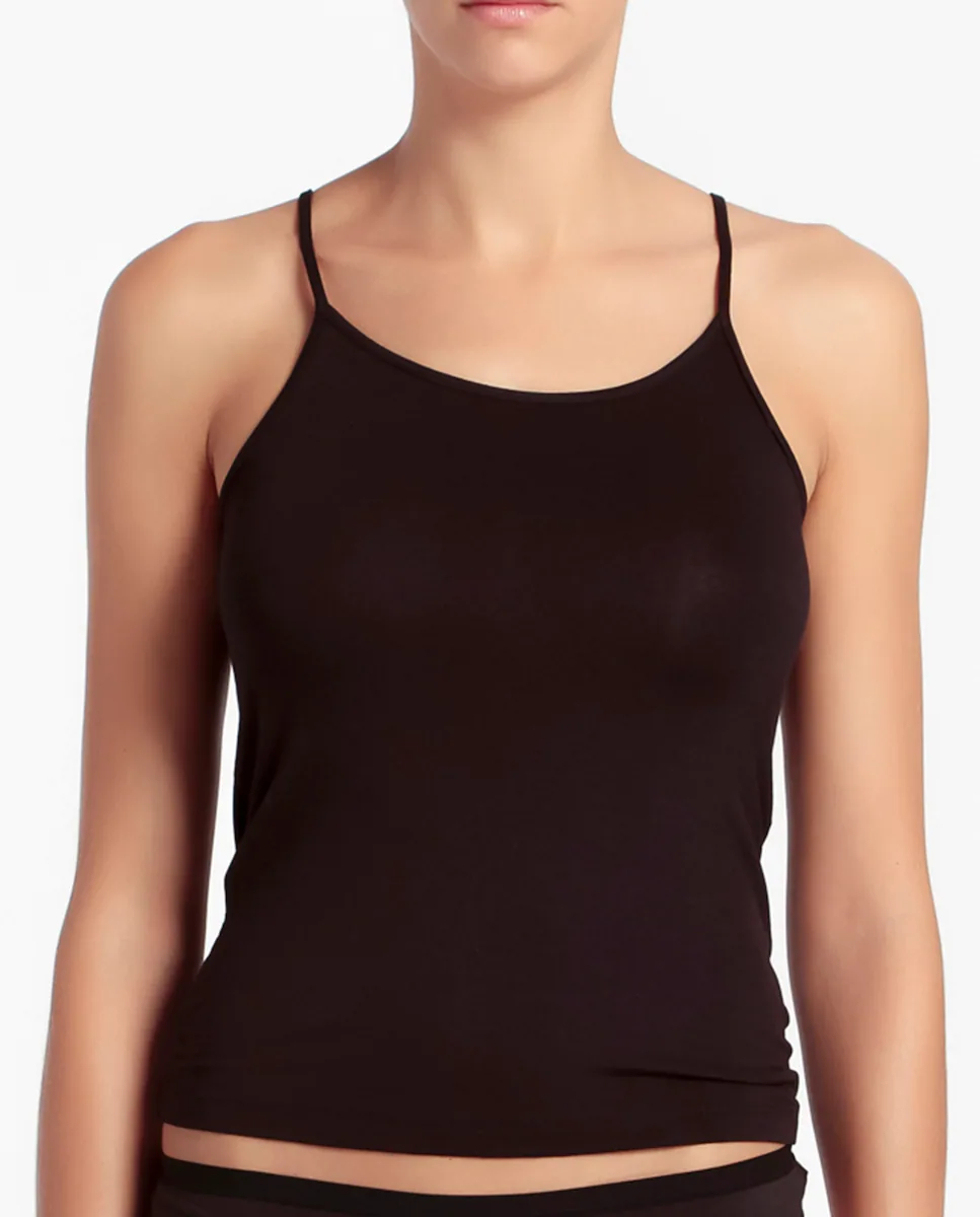 

Женская майка на бретелях из гладкой ткани Promise, черный