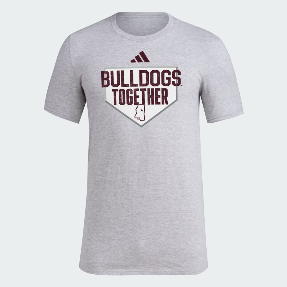 

Футболка Adidas Mississippi State Bulldogs Dugout Postseason Tee, цвет Medium Grey Heather/Multi