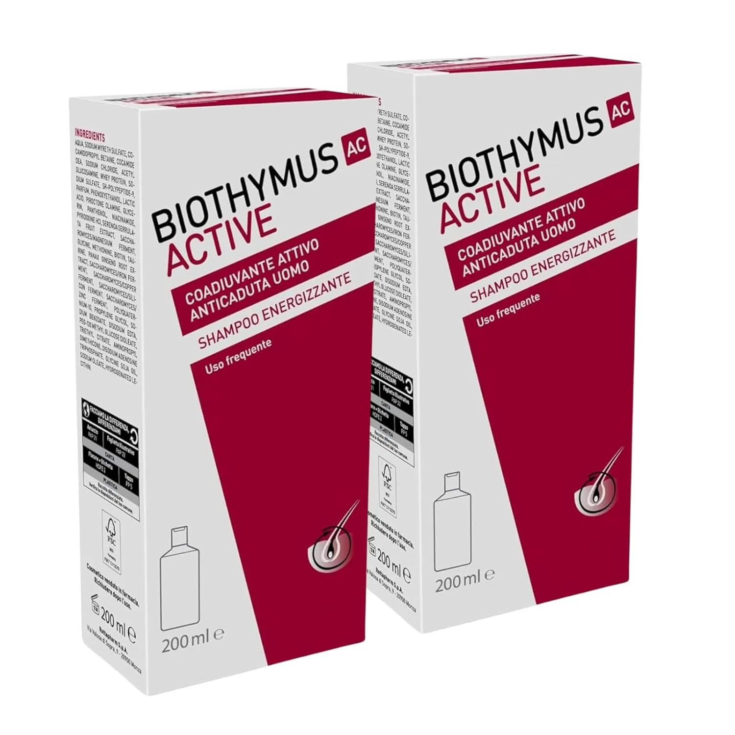 Мужской шампунь против выпадения волос «Active Uomo» от Biothymus
