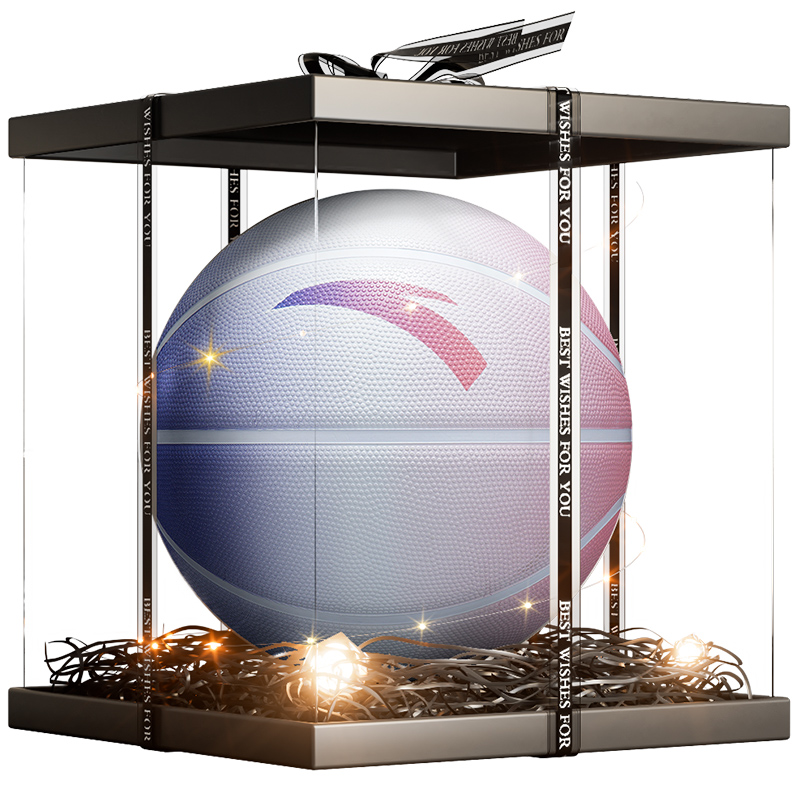 

ANTA Резиновый баскетбольный мяч china розово-фиолетовый градиент размер 5 7 тренировочный соревновательный unisex