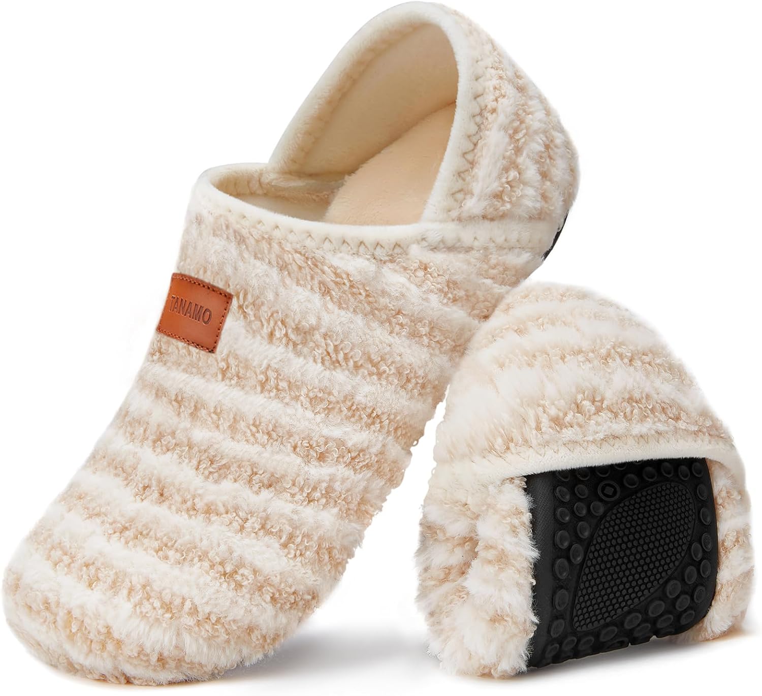 

Домашние тапочки Tanamo для женщин и мужчин, для ношения, носки-топанки, удобные тапочки для дома, спальни, путешествий и йоги, бежевый