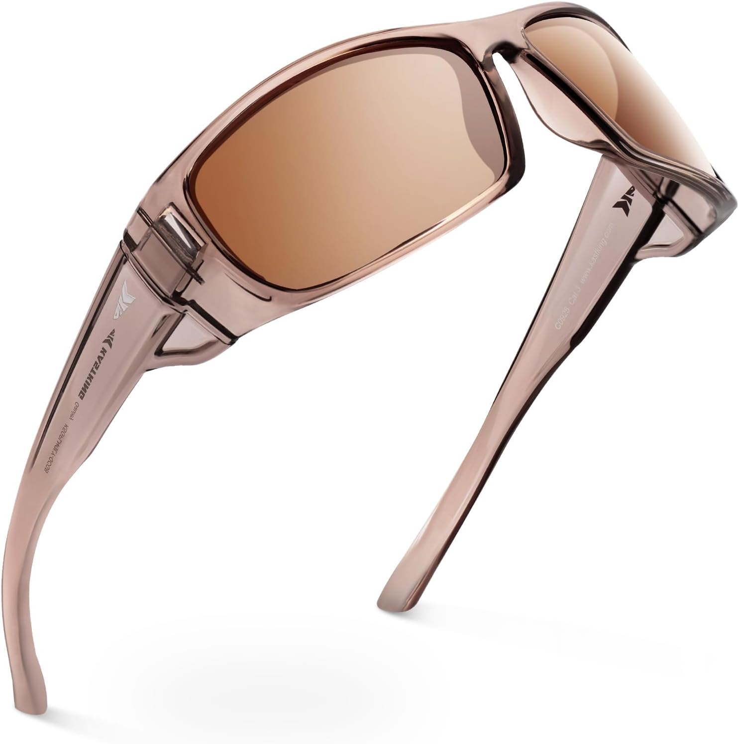 

Поляризованные солнцезащитные очки KastKing Gauley с защитным покрытием линз PuriVex, защитой от УФ-излучения UV 400 и обтекаемым дизайном, спортивные очки для рыбалки, I: Gray Frame, Brown