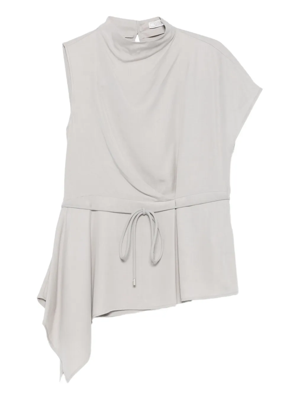 

Топ Asymmetric crater-neck top Peserico, серый