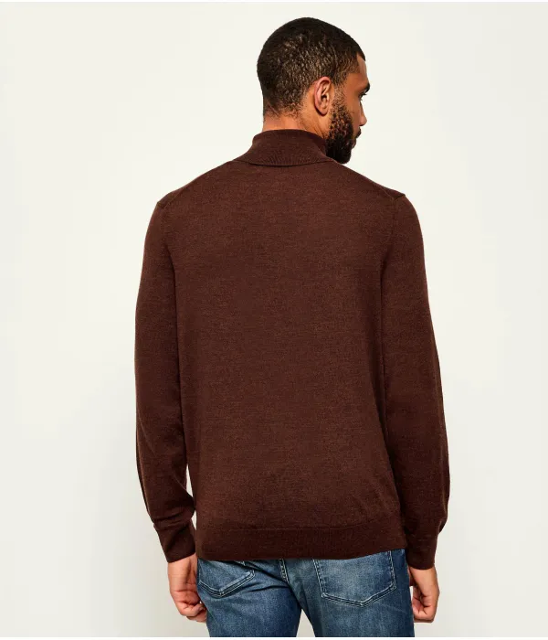 Шерстяная водолазка Regular fit Polo Ralph Lauren, коричневый — фото 4