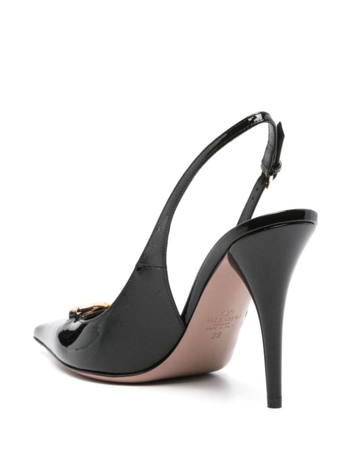 Valentino Garavani туфли-лодочки Bold Edition VLogo 90 мм, черный — фото 3