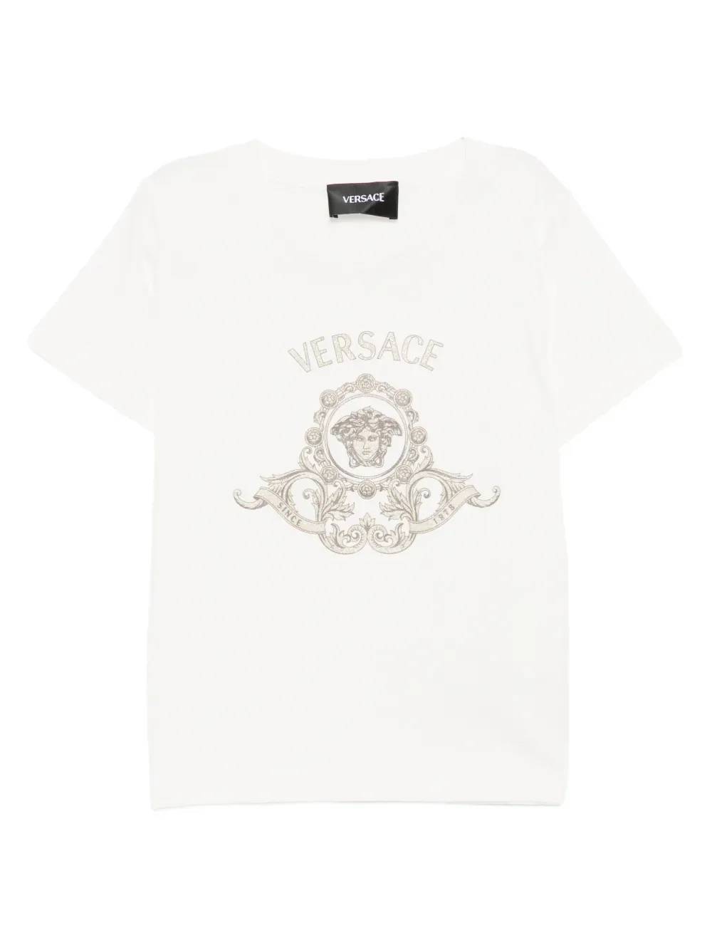 Футболка с логотипом Versace Kids, белый