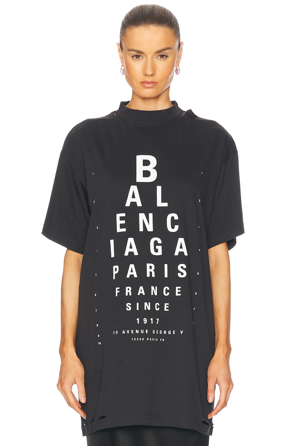 

Оверсайз футболка Balenciaga, Washed Black & White