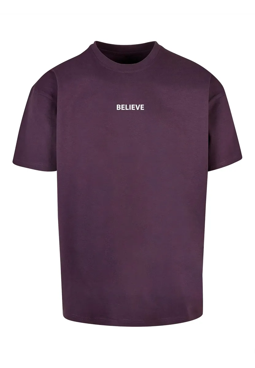 

Футболка Merchcode "Мужская футболка большого размера "Believe Front Heavy Oversized", цвет Purplenight
