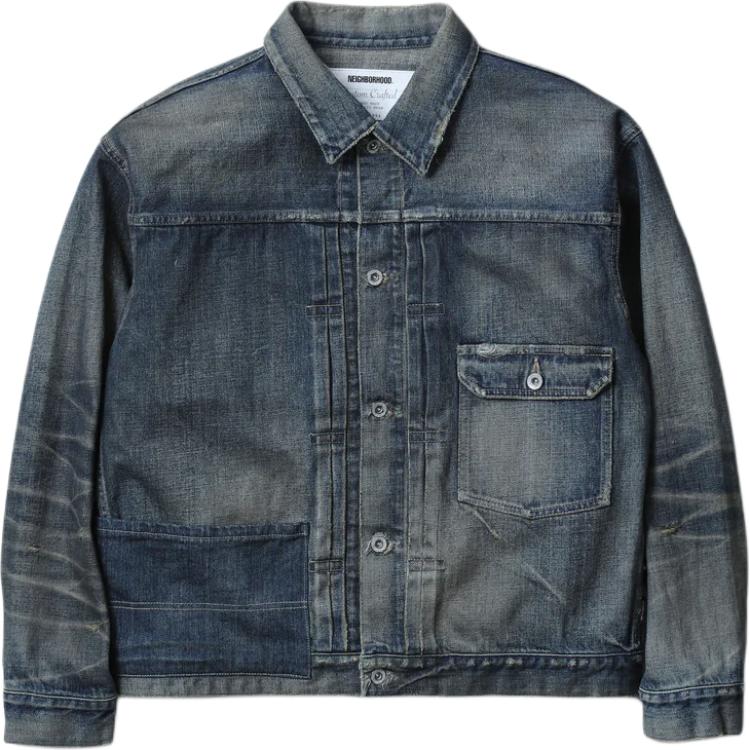 

Джинсовая куртка в стиле пэчворк NEIGHBORHOOD, индиго