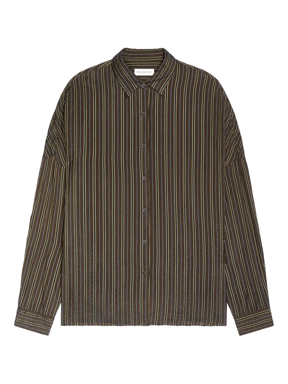 

Рубашка в полоску DRIES VAN NOTEN, коричневый