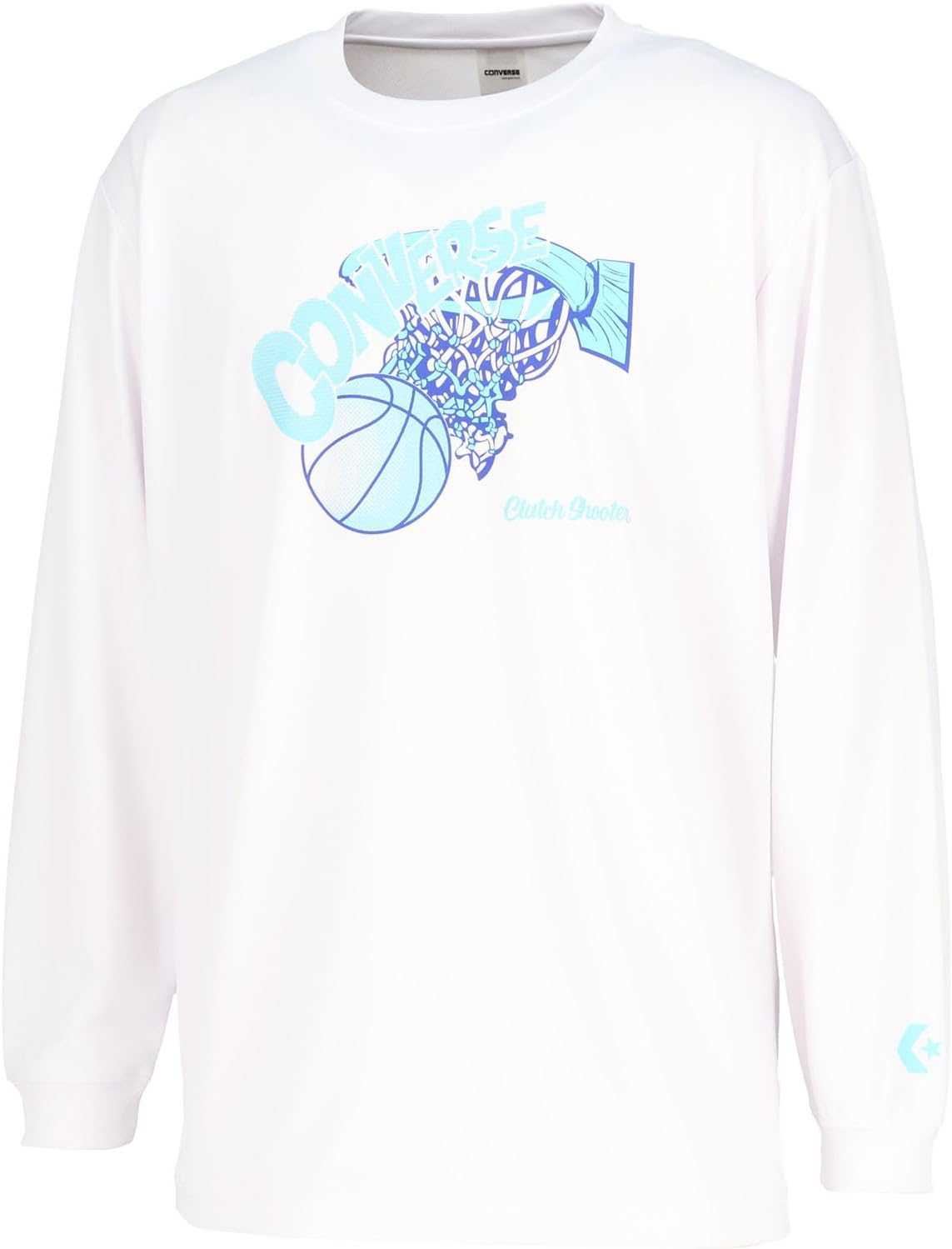 

Футболка с длинными рукавами Converse CB252365L с принтом, влагоотводящая, быстросохнущая, белый