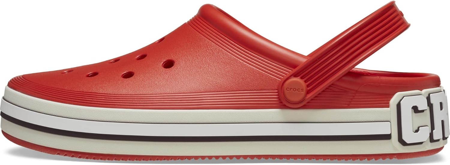Унисекс сабо Crocs Off Court с платформой, Tomato/Logo — фото 4