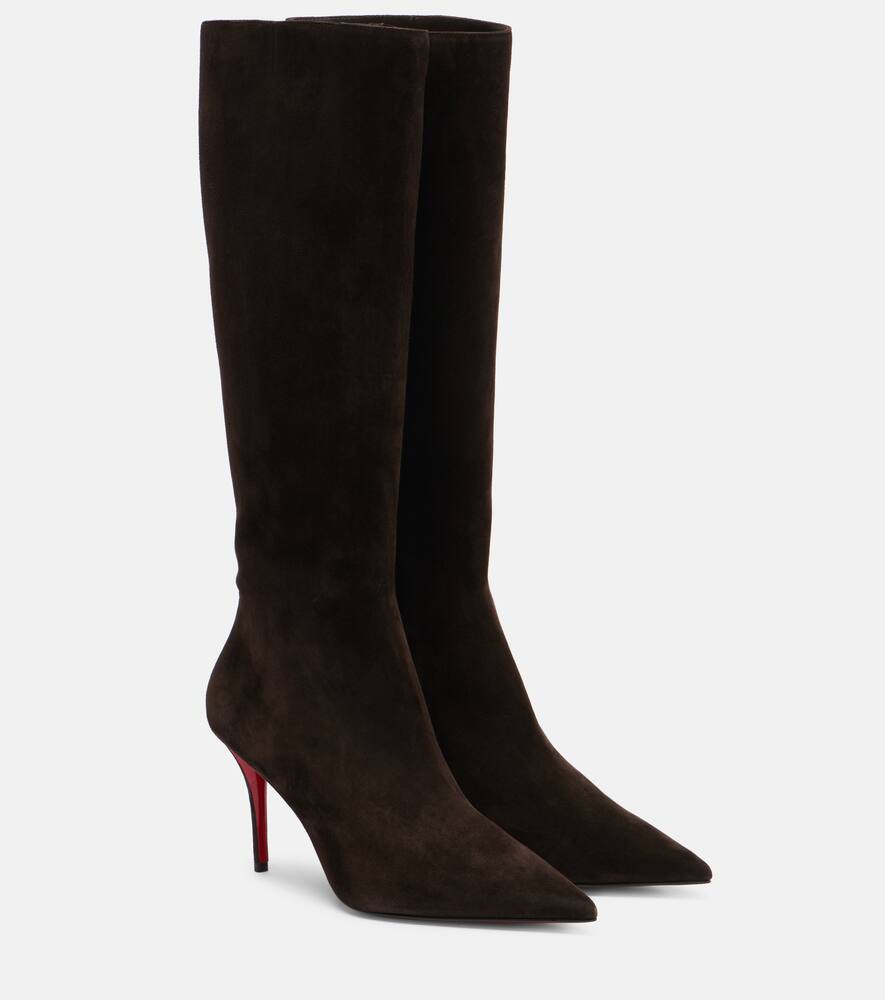 Замшевые сапоги до колена Christian Louboutin, Cafe