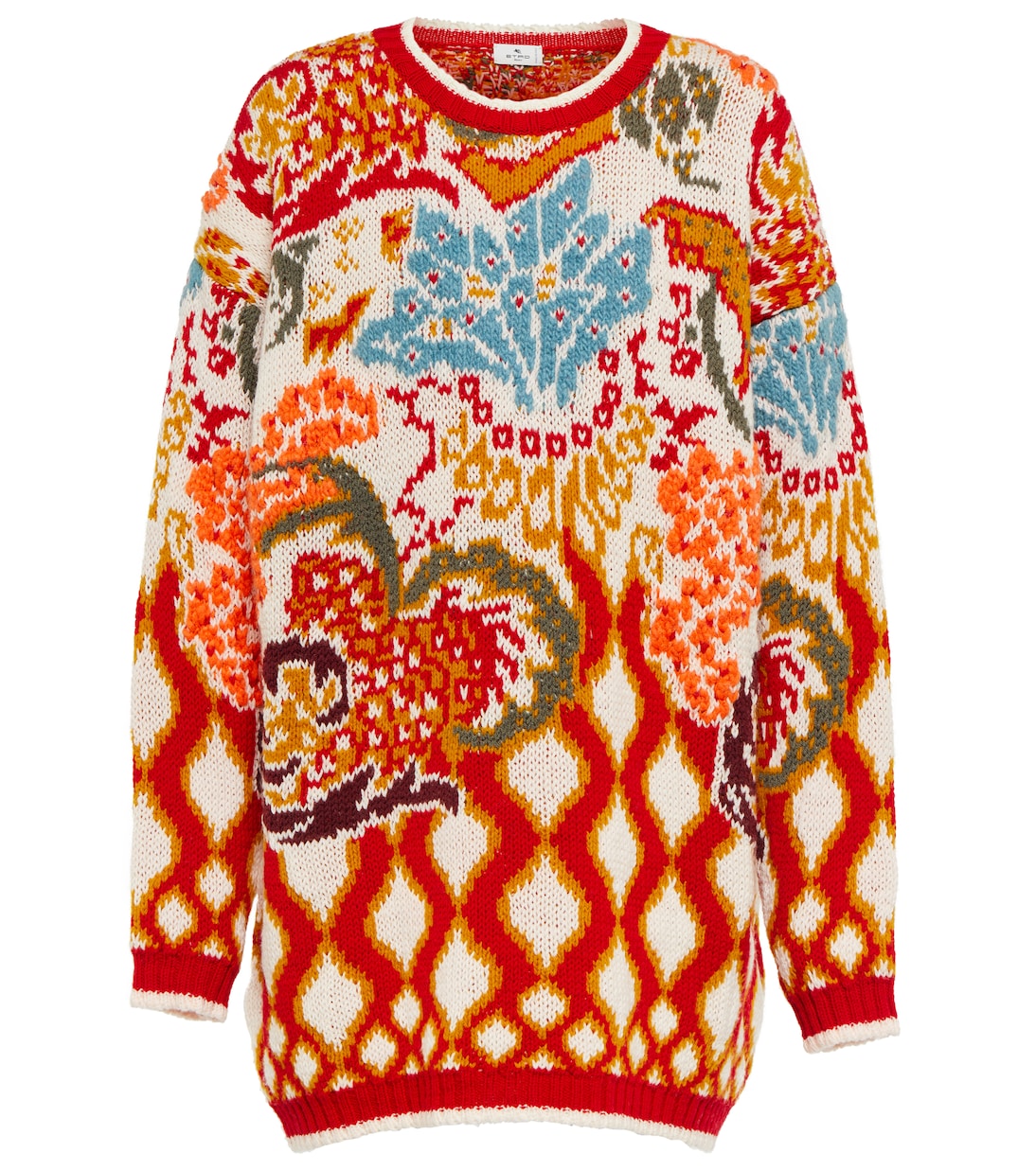 

Жаккардовый свитер из смесовой шерсти Etro, Bianco