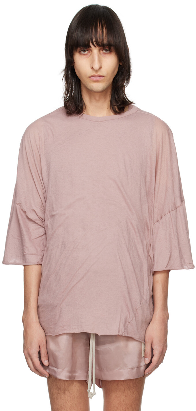 

Розовая футболка Tommy Rick Owens, цвет Dusty pink