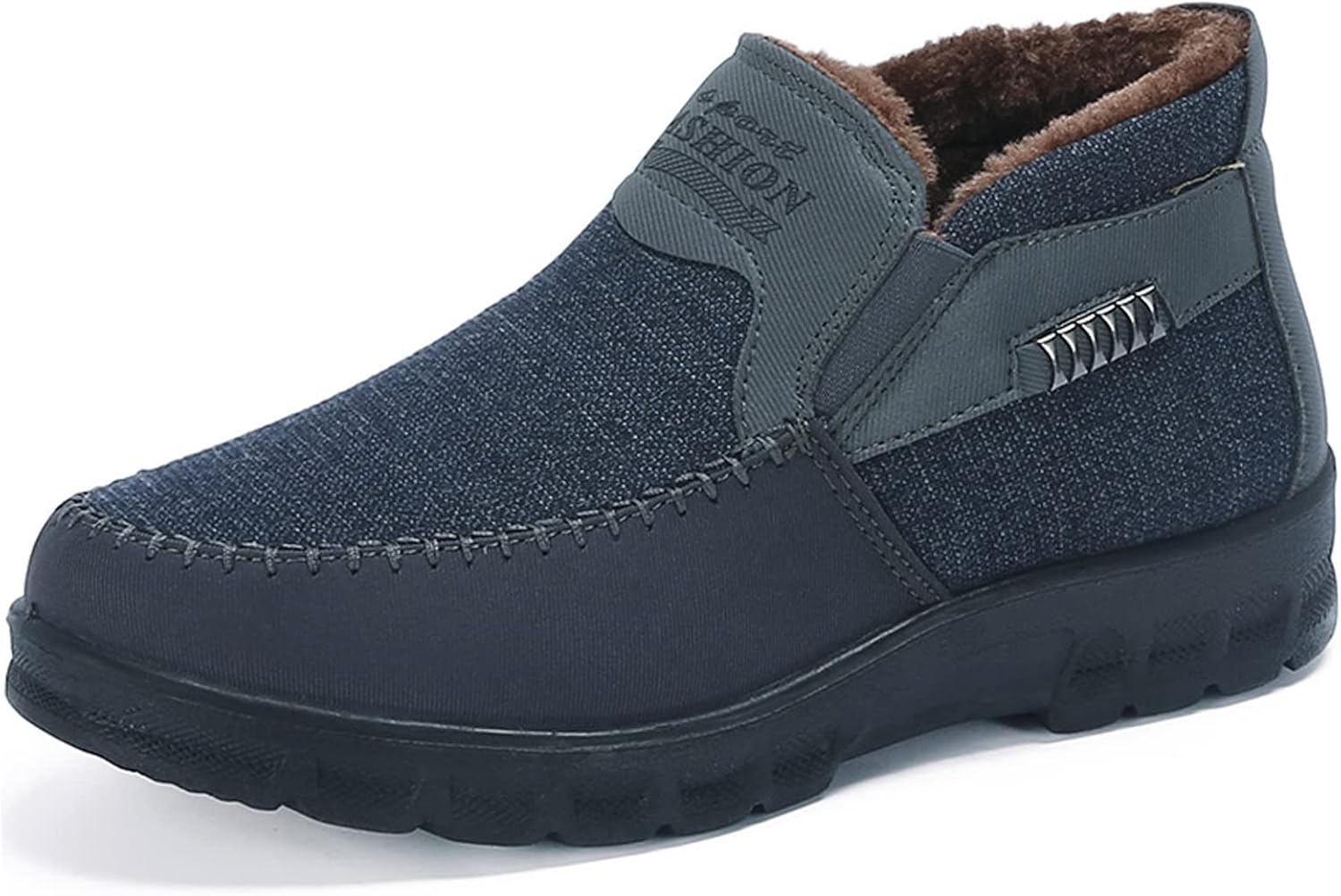 

Мужские зимние ботинки для снега с утеплителем, на меховой подкладке, хлопковые, на платформе, слипоны для повседневной ходьбы, противоскользящие лоферы, тканевые ботинки на щиколотку Angrymonkey, серый