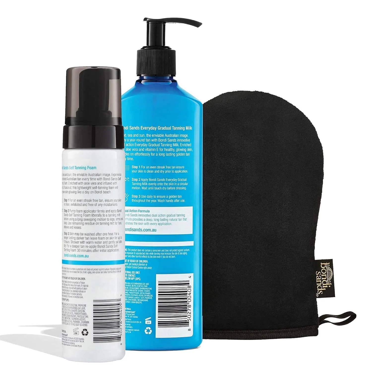 Набор Bondi Sands Tan + Maintain | Включает пену для автозагара Light/Medium, варежку и ежедневное молочко для постепенного загара для стойкого результата — фото 2