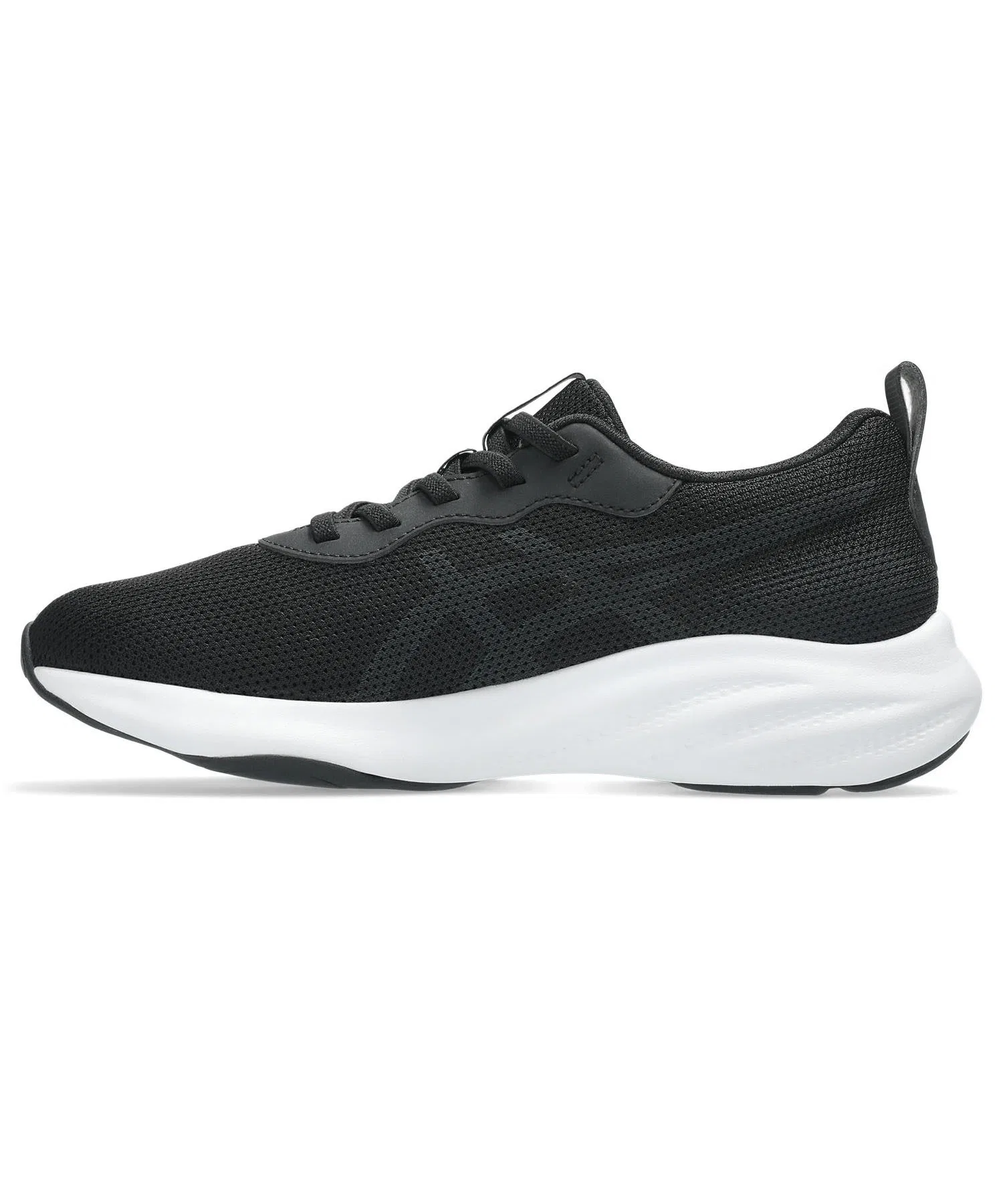 Детские кроссовки LAZERBEAM MP-S с резинками ASICS чёрные с белым — фото 3