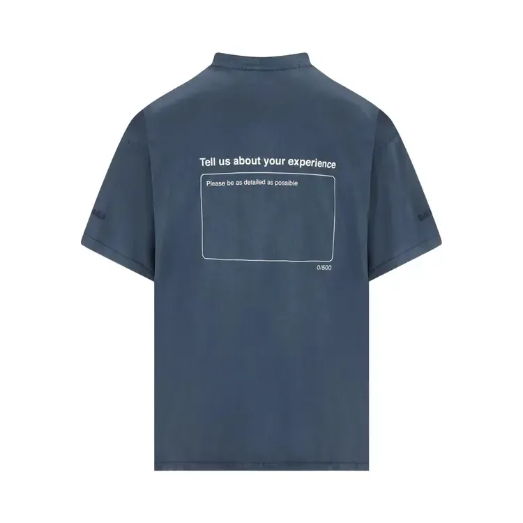 Футболка Balenciaga Twisted Crew Neck 'Washed Navy' — фото 2