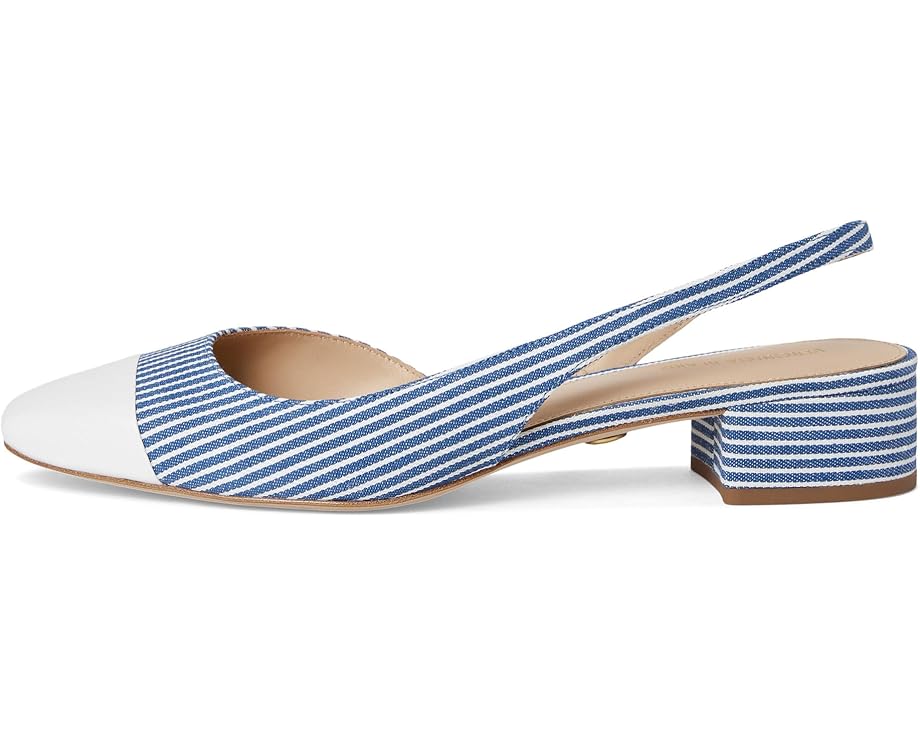 Туфли Veronica Beard Cecile Sling, цвет Blue/White Stripe Denim — фото 4