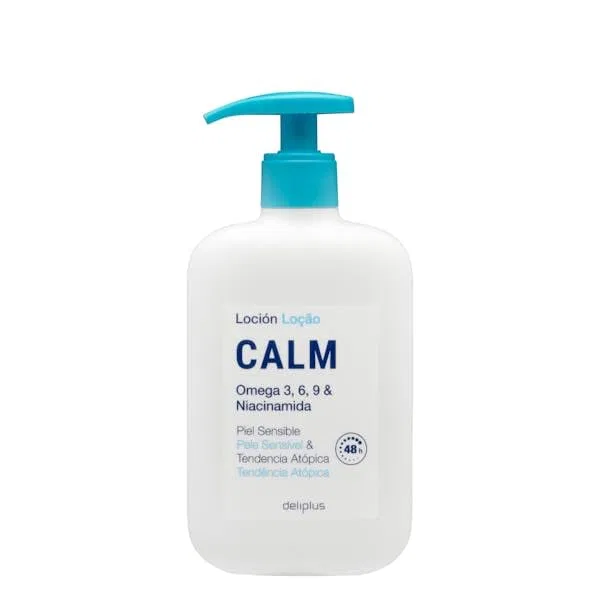 Успокаивающий лосьон для тела Deliplus Calm с омега 3, 6, 9 и ниацинамидом 400 мл Deliplus