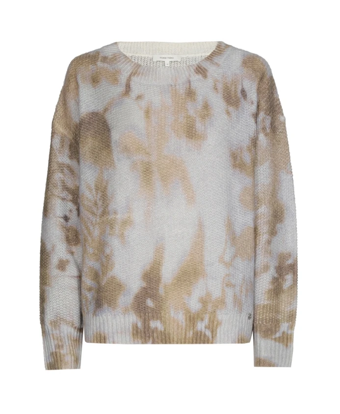 

Свитер с круглым вырезом бежевого и светло-голубого цвета Marie Mãro, мультиколор