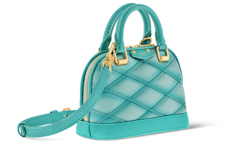 LOUIS VUITTON Женская светло-голубая миниатюрная кожаная сумка через плечо — фото 2