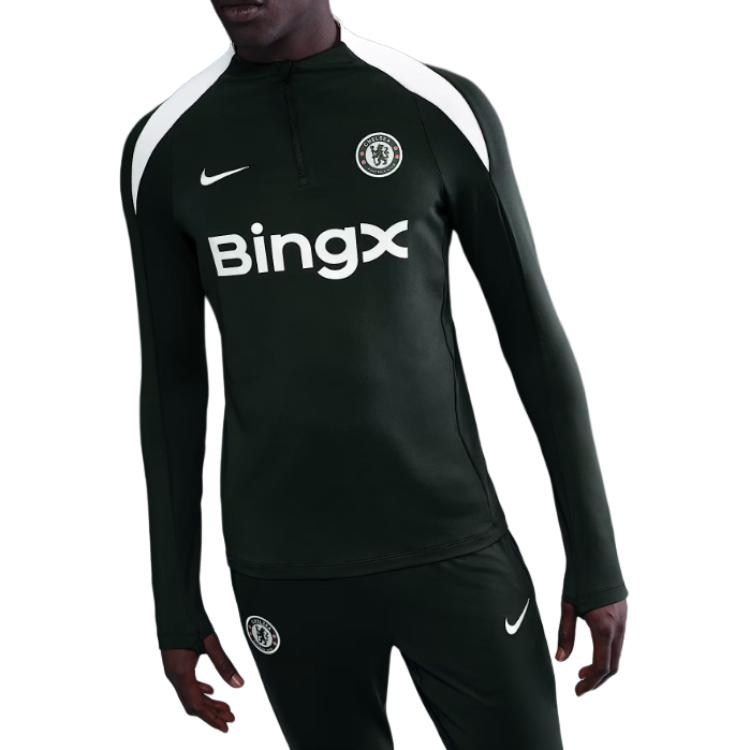 Футболка для тренировок Chelsea Fc Strike Men's Dri-FIT Nike, outdoor зеленый/phantom/phantom — фото 2