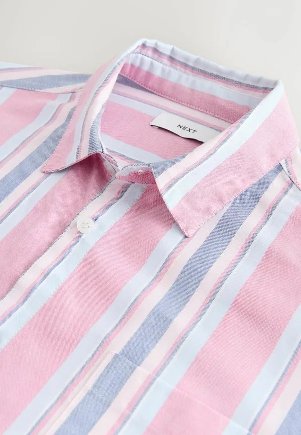 Рубашка с длинными рукавами в полоску стандартного кроя Next, Pink And Blue — фото 2