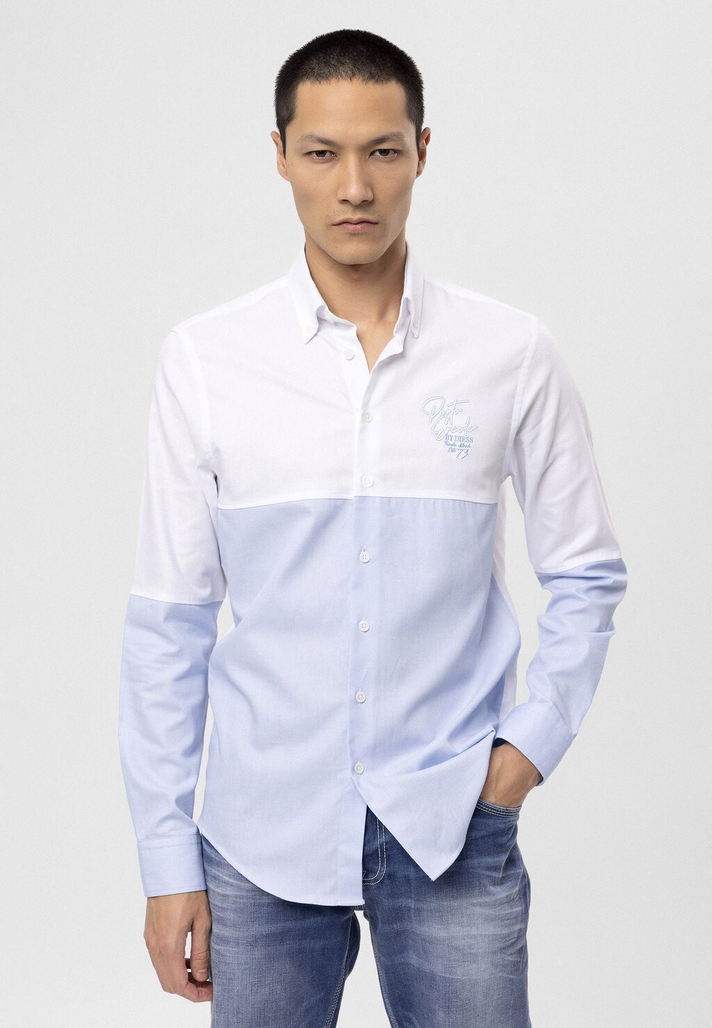 

Рубашка Casual By Diess Collection, цвет baby blue white