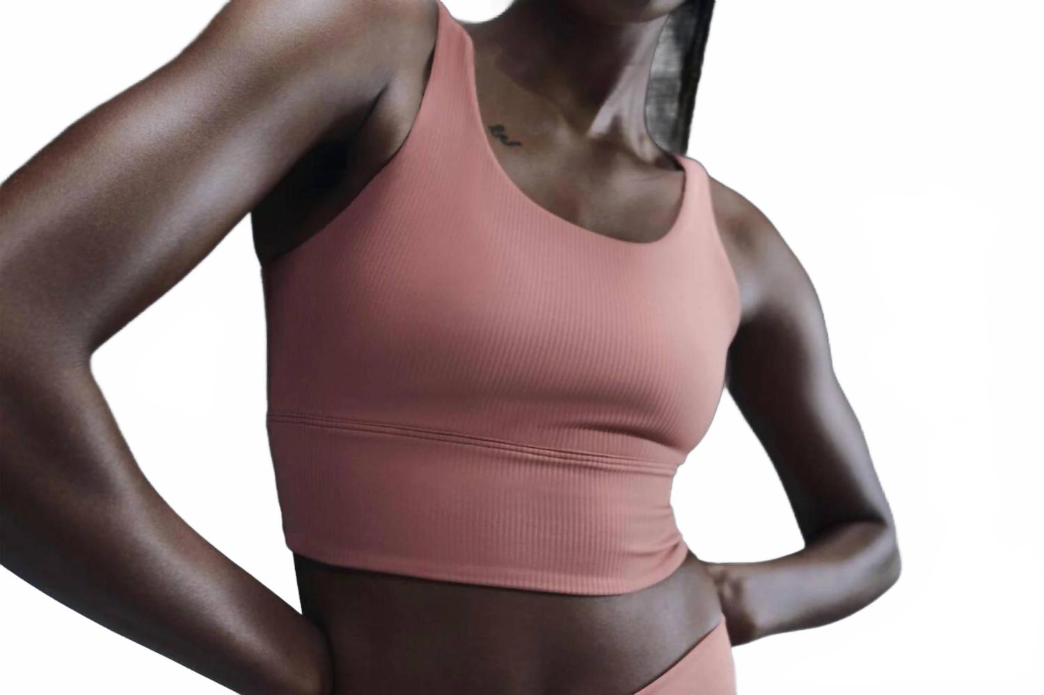 

Женский легкий спортивный бюстгальтер для йоги Zenvy Rib в цвете розовый/румянец 60 Nike