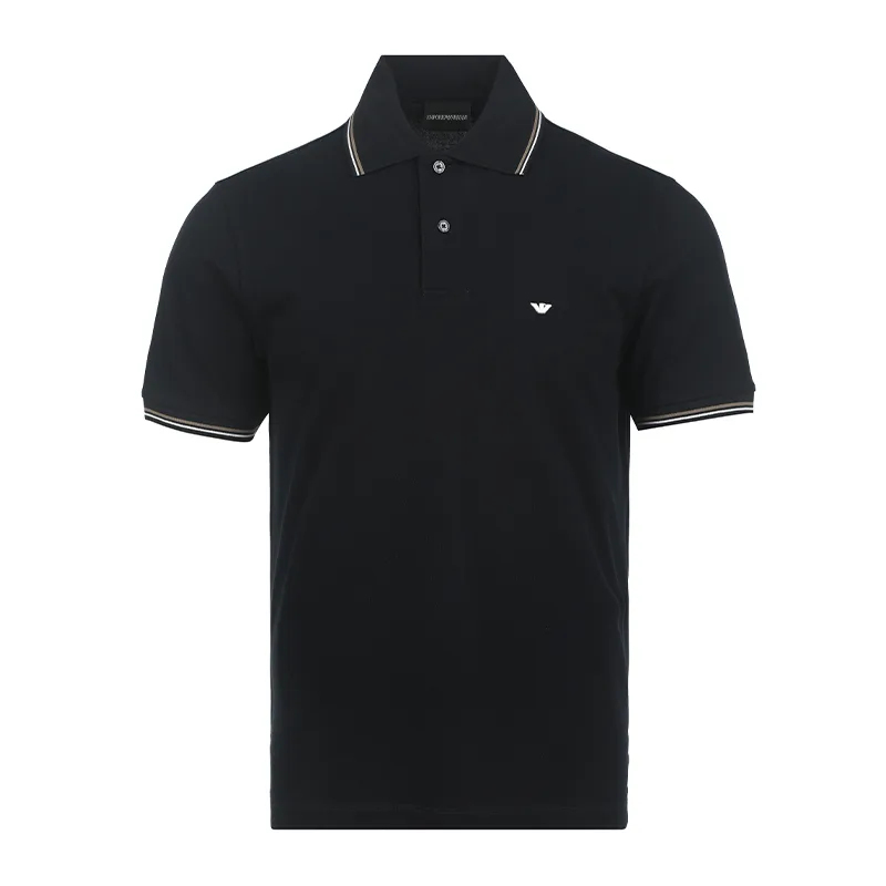 EMPORIO ARMANI SS26 Короткий рукав Поло Мужская Темно-синяя