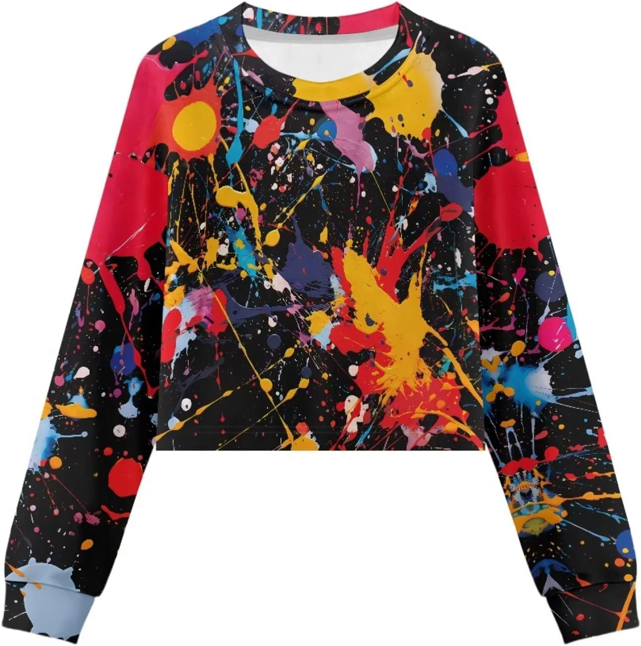 Детский укороченный свитшот Color Splatter, Coldinair, 5-14 лет — фото 4