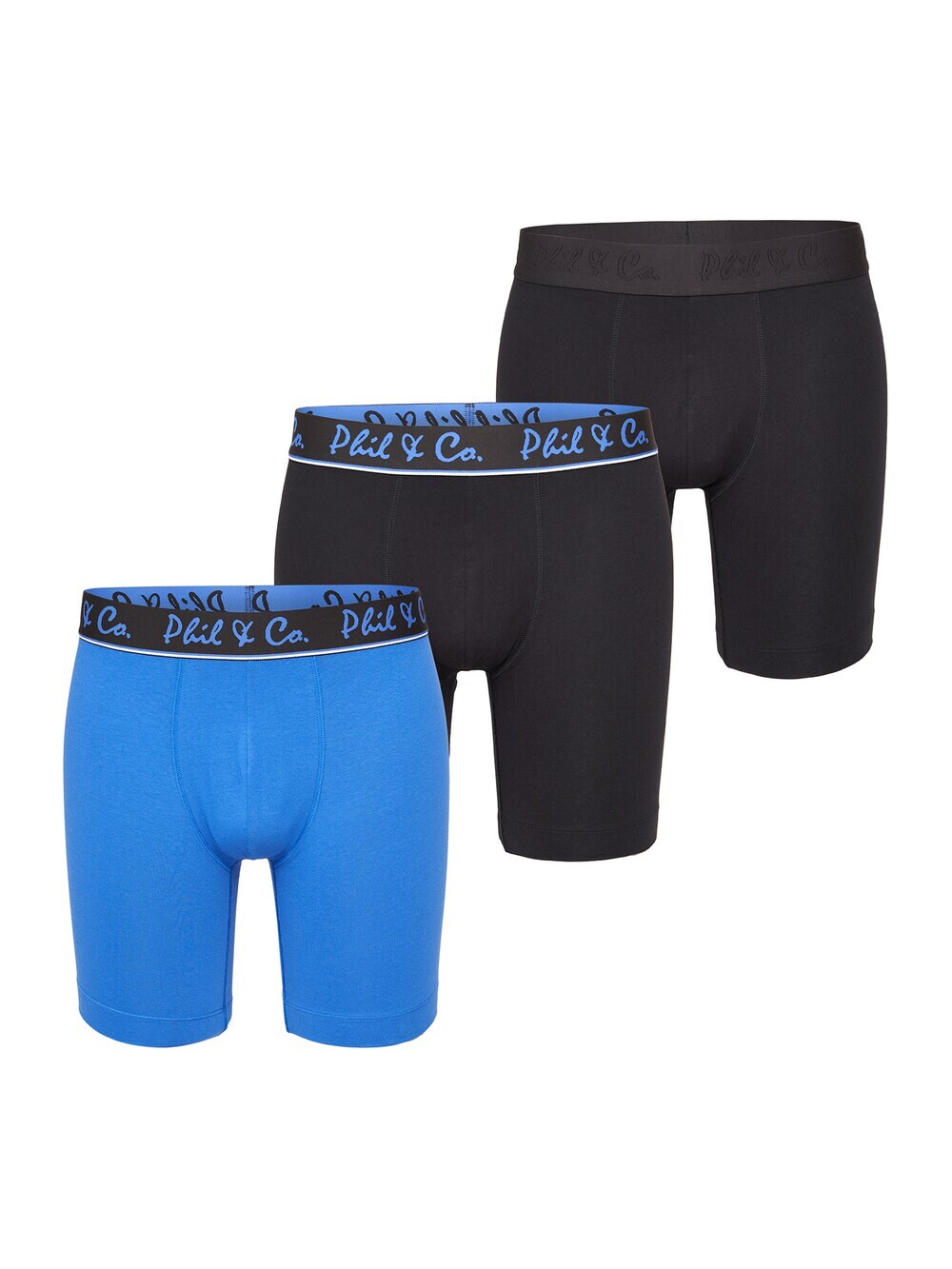 

Трусы боксеры Phil & Co. Berlin Jersey Long Boxer, голубовато-черный